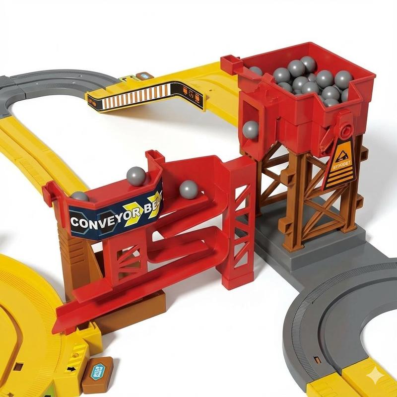 Child filling the quarry loading station