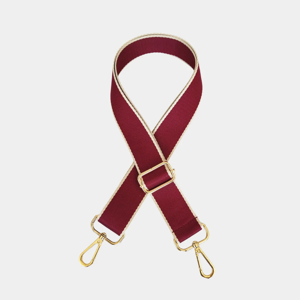 Heritage Stripe strap in Burgundy Reserve