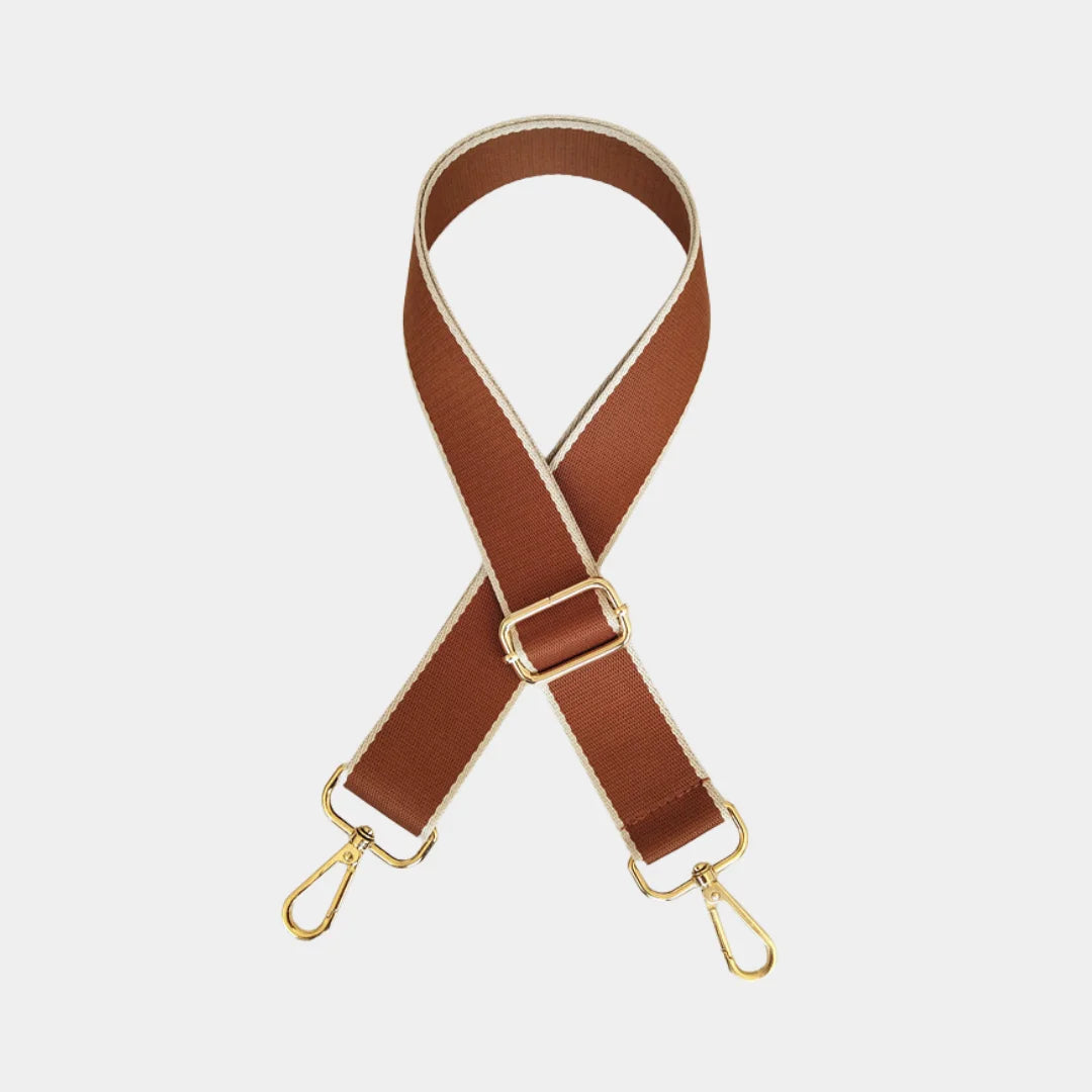 Heritage Stripe strap in Saddle Tan
