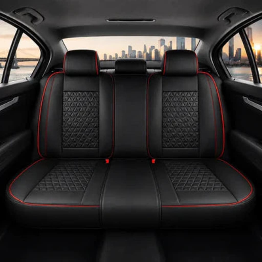 Black with red trim