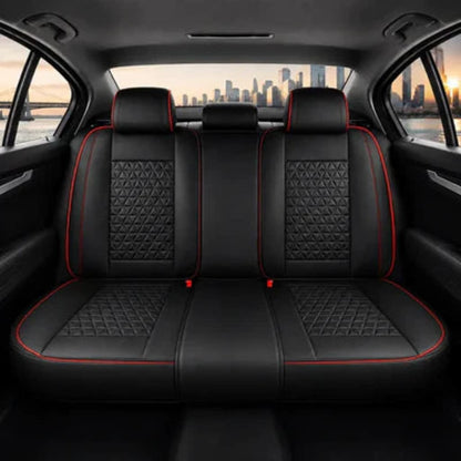 Black with red trim