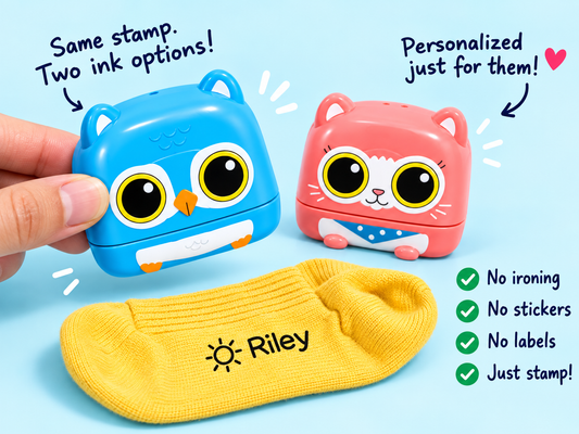 LamaStamp personalized kids name stamp hero